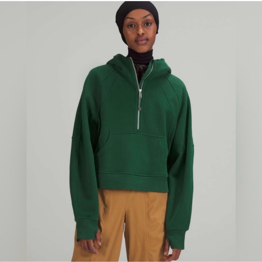 Lululemon Scuba Oversized Half-
Zip Hoodie in Everglade Green GUC XL